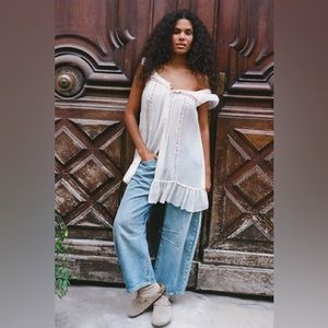 Free People We The Free Lucky You Mid-Rise Barrel Jeans